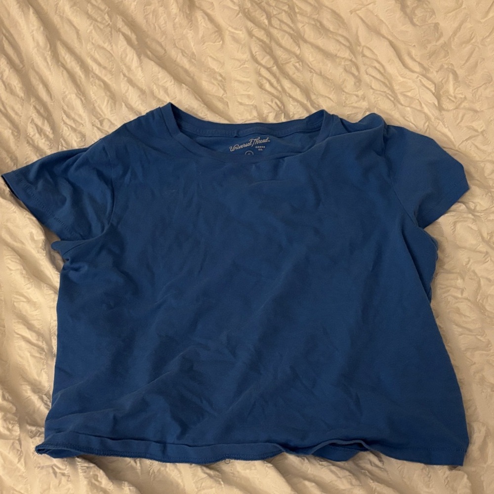 Plain Blue Short Sleeve T-Shirt